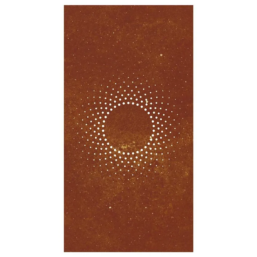 Décoration murale jardin 105x55cm acier corten design du soleil - 4