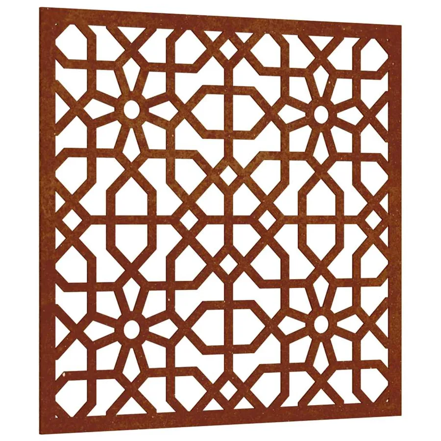Décoration murale jardin 55x55 cm acier corten design mauresque - 2