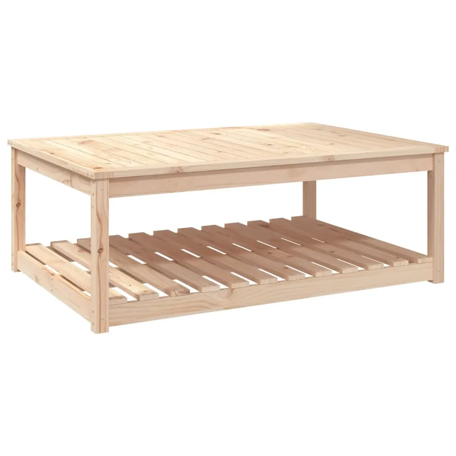 Table de jardin 121x82,5x45 cm bois massif de pin - 2