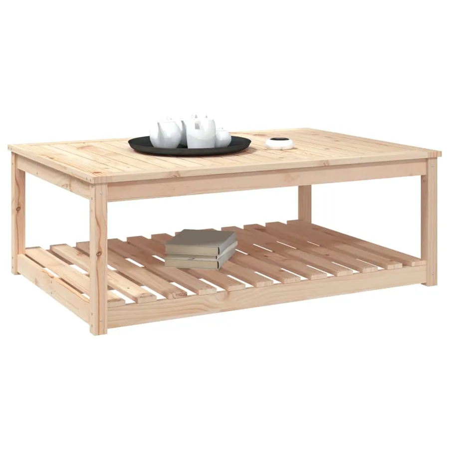 Table de jardin 121x82,5x45 cm bois massif de pin - 4