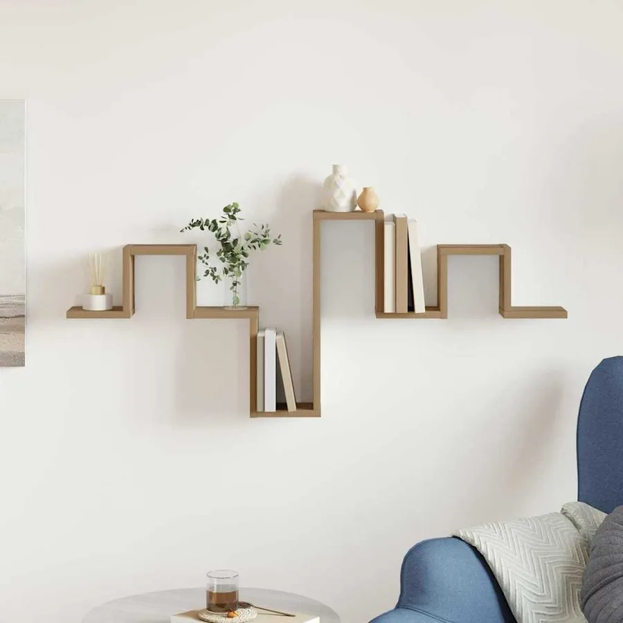 Étagère Murale Montage mural Chêne artisanal 104,5 x 43 x 10 cm - 4