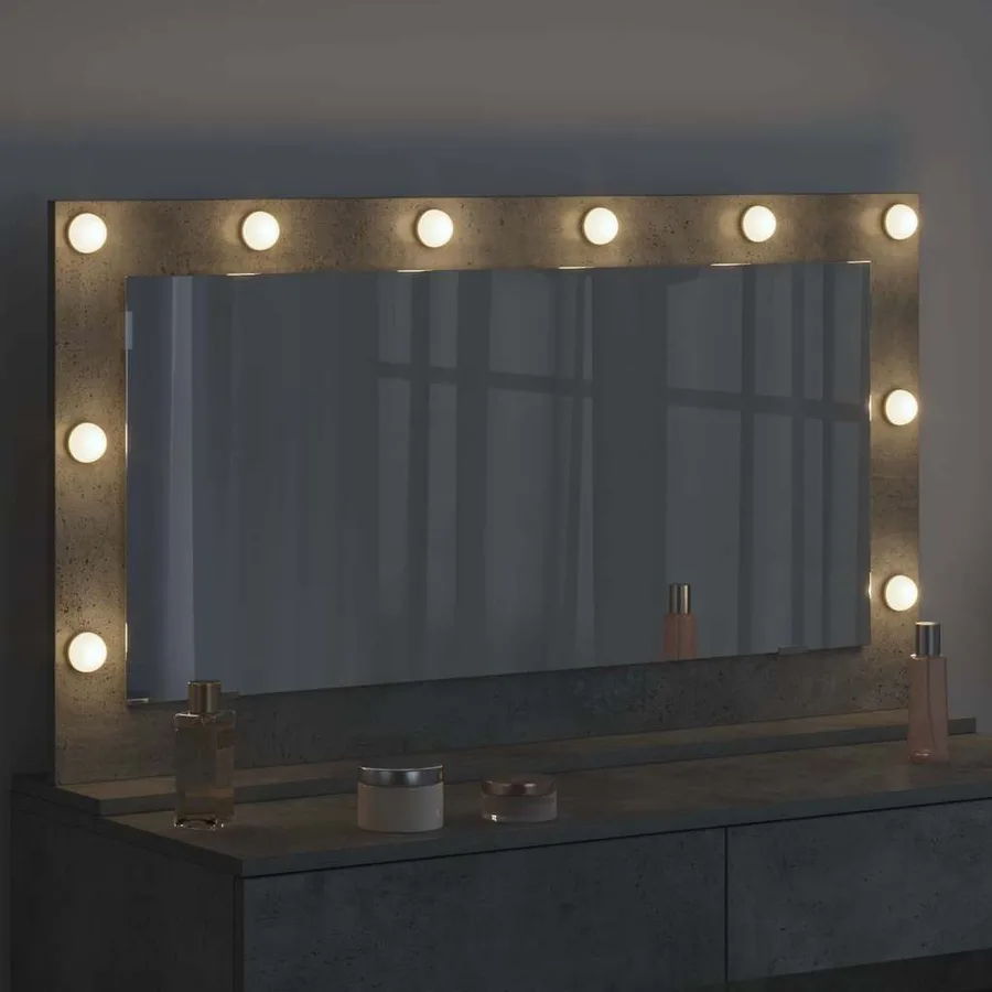 Miroir de vanité Rectangulaire Gris béton 100 x 55 x 18 cm - 3