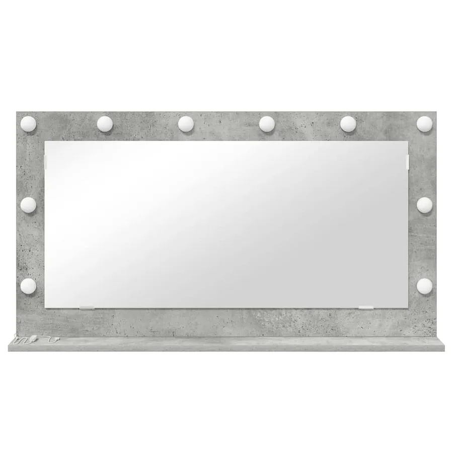 Miroir de vanité Rectangulaire Gris béton 100 x 55 x 18 cm - 4