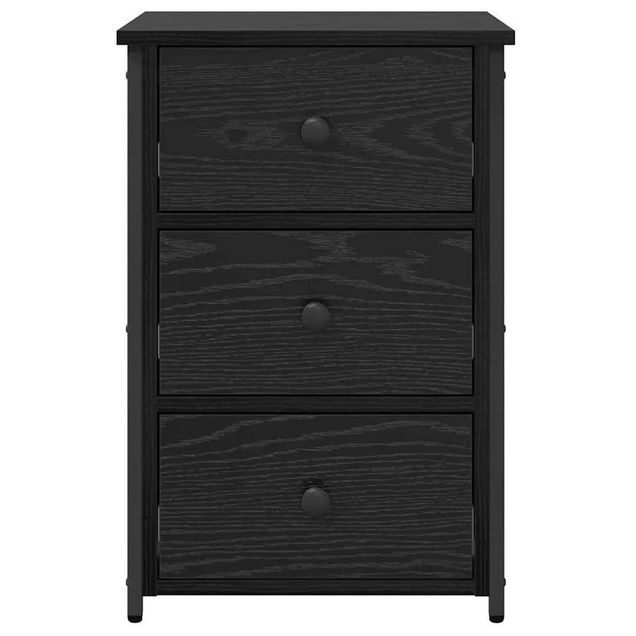 Cabinet de chevet avec tiroir Chêne noir 40 x 36 x 60 cm - 6