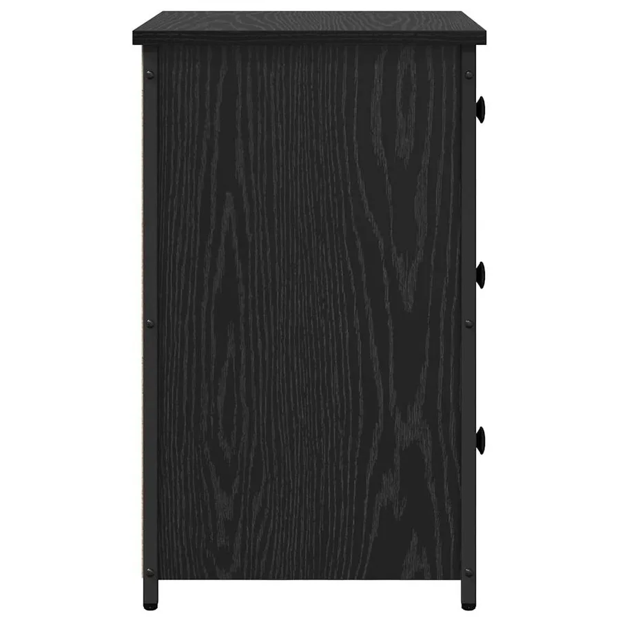 Cabinet de chevet avec tiroir Chêne noir 40 x 36 x 60 cm - 7