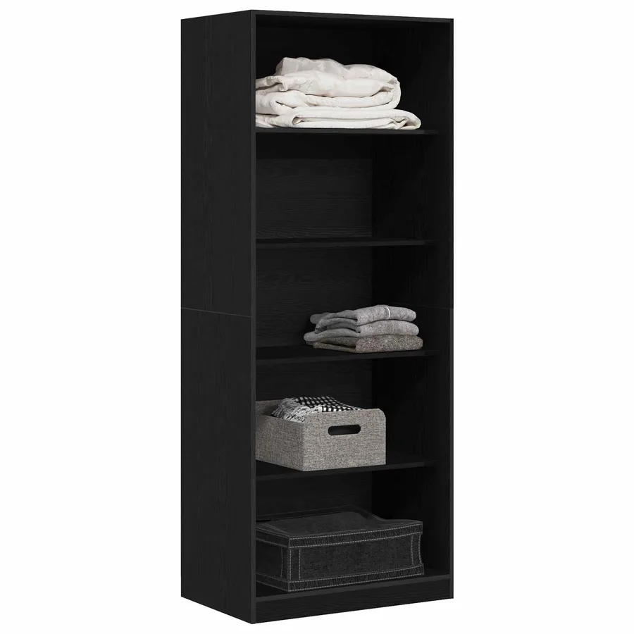 Armoire Chêne noir 80 x 50 x 200 cm Bois d'ingénierie - 3