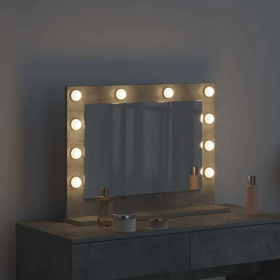 Miroir de vanité Rectangulaire Gris béton 60 x 45 x 18 cm - 3