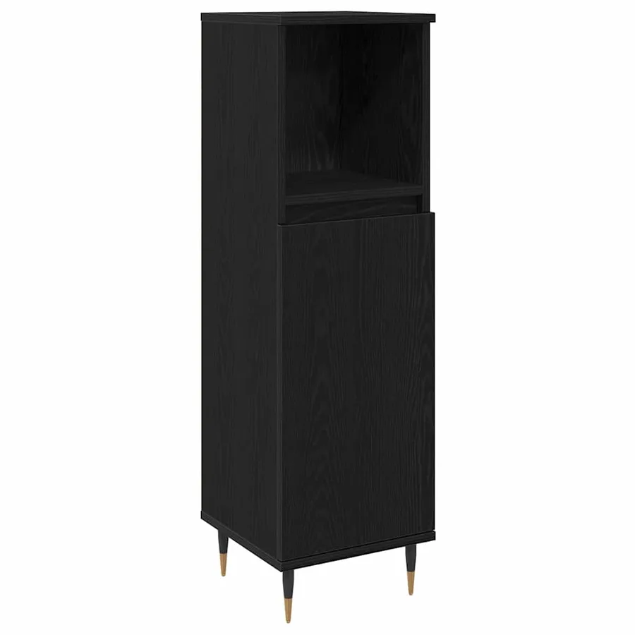 Ensemble de mobilier de salle de bain 3 pcs Chêne noir - 3