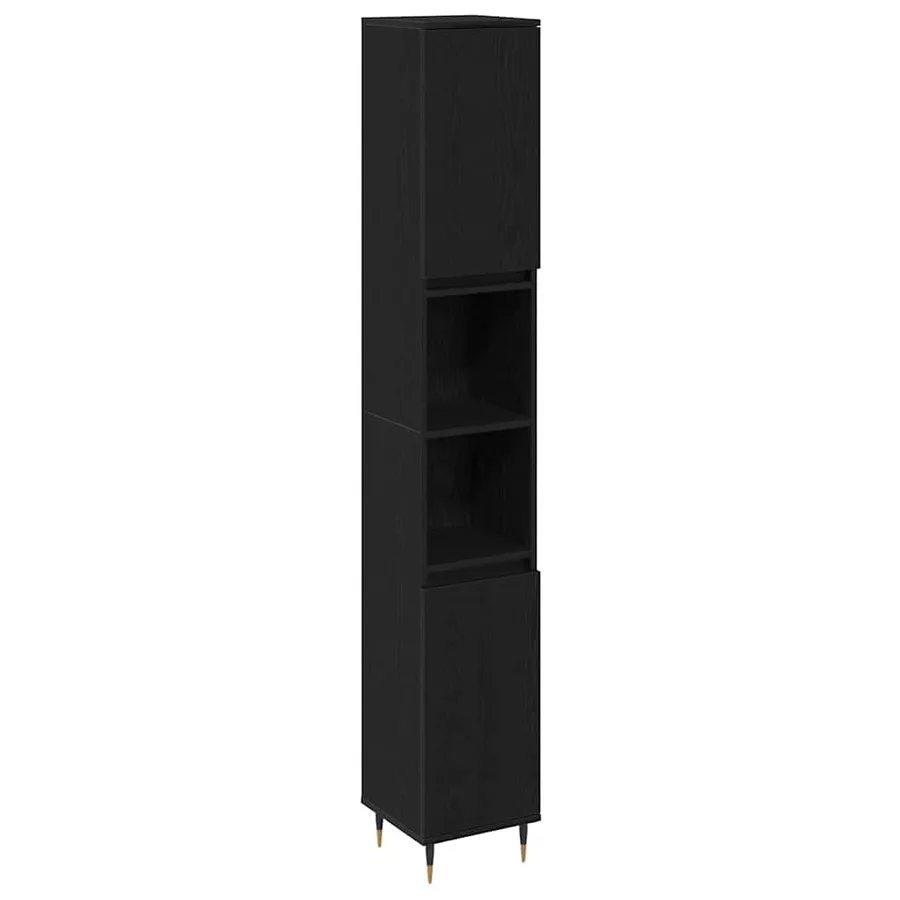 Ensemble de mobilier de salle de bain 3 pcs Chêne noir - 5