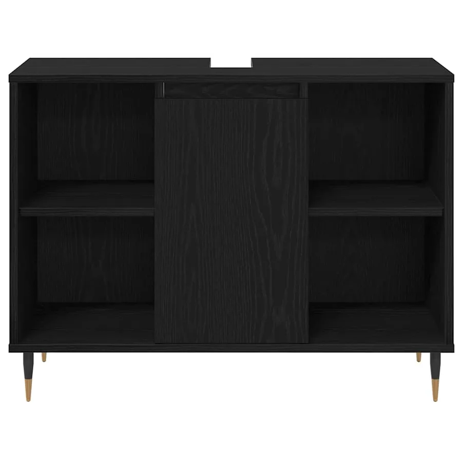 Ensemble de mobilier de salle de bain 3 pcs Chêne noir - 7