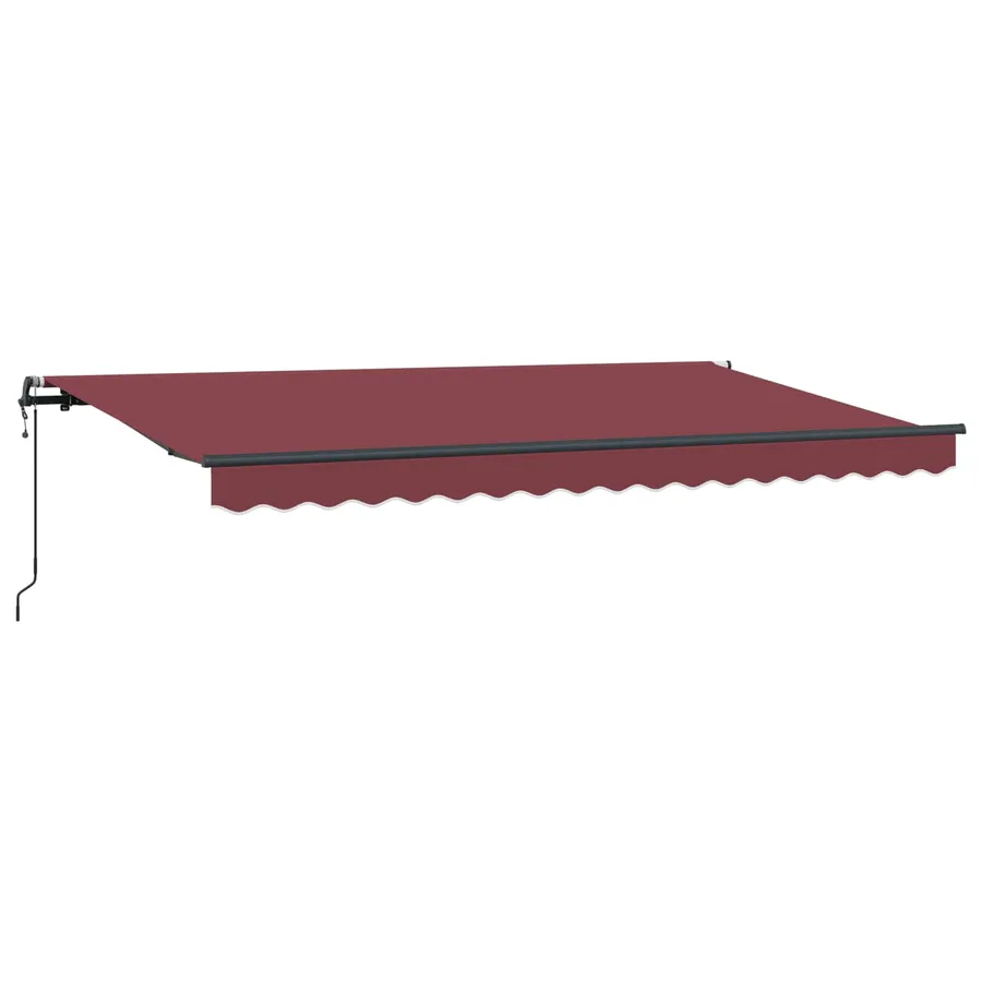 Auvent Rétractable Bordeaux 400 x 200 cm tissu - 4