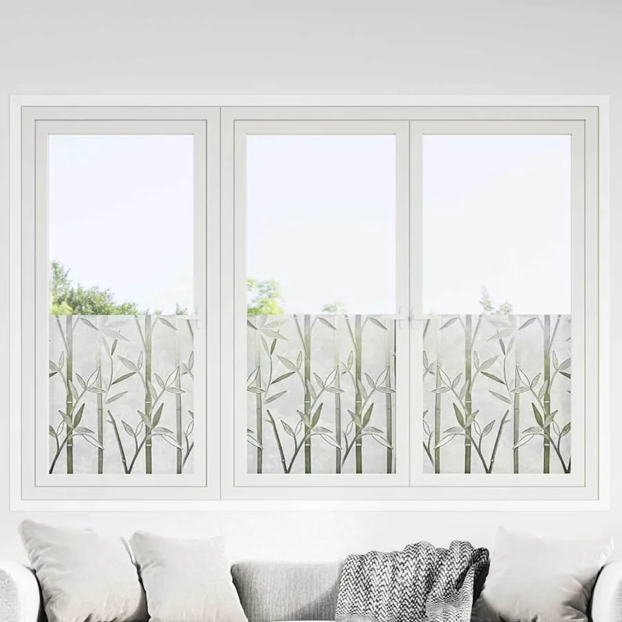 Film de fenêtre statique Motif bambou 60 x 500 cm PVC