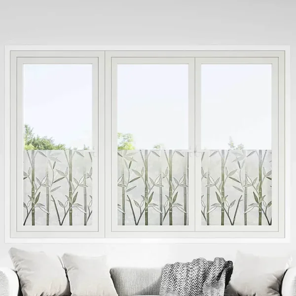Film de fenêtre statique Motif bambou 60 x 500 cm PVC