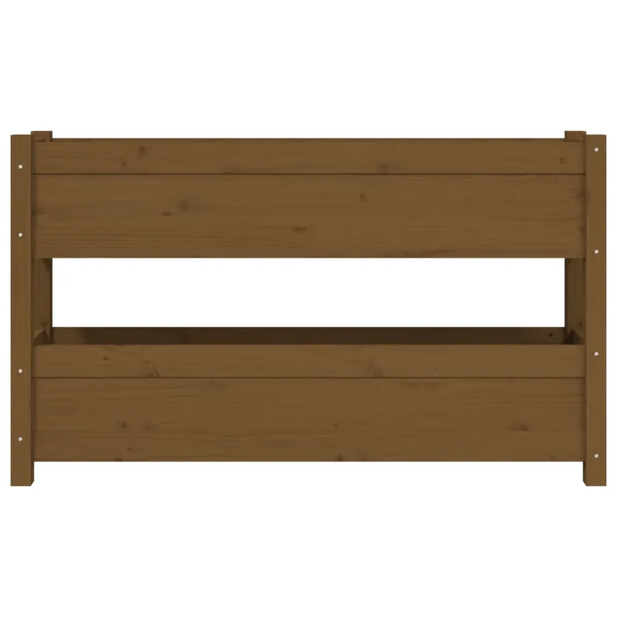 Jardinière Marron miel 112x25x66 cm Bois massif de pin - 5