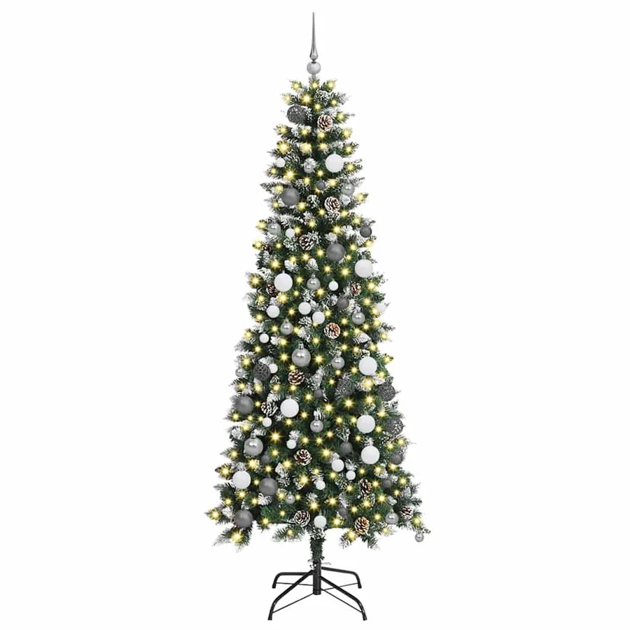 Sapin de Noël artificiel Vert 210 cm PVC, plastique et acier - 3