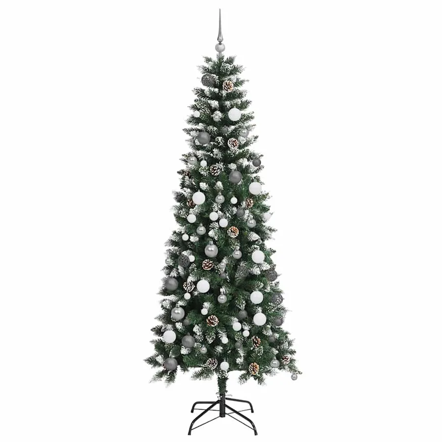 Sapin de Noël artificiel Vert 210 cm PVC, plastique et acier - 5