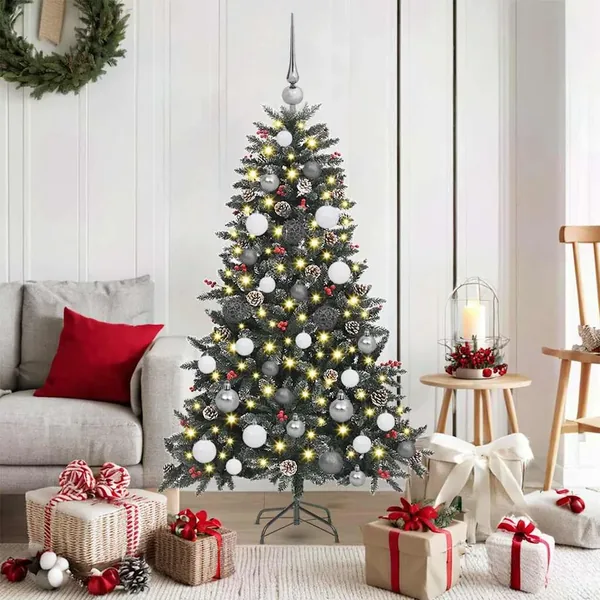 Sapin de Noël artificiel Vert 150 cm PVC, plastique et acier