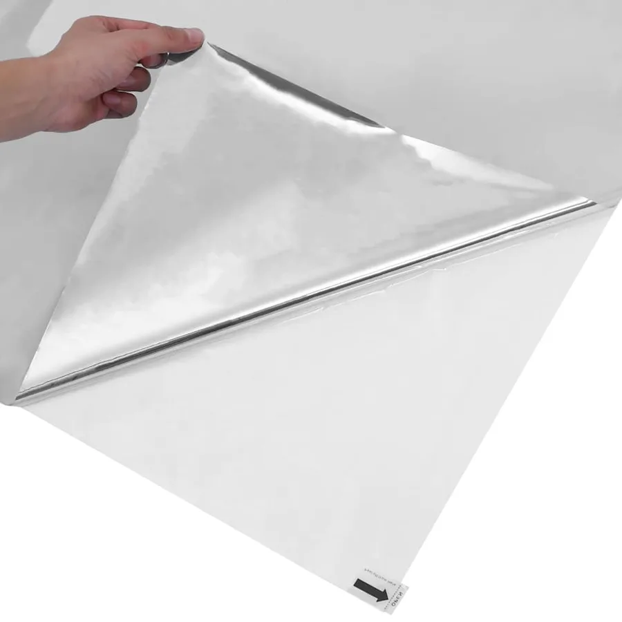 Film solaire réfléchissant statique Argenté 90 x 1000 cm PVC - 9