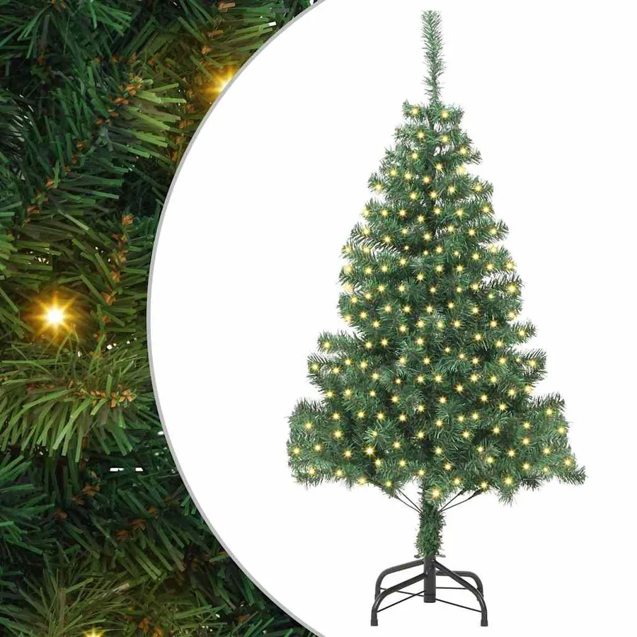 Sapin de Noël avec 300 LED avec support Vert 180 cm PVC - 2
