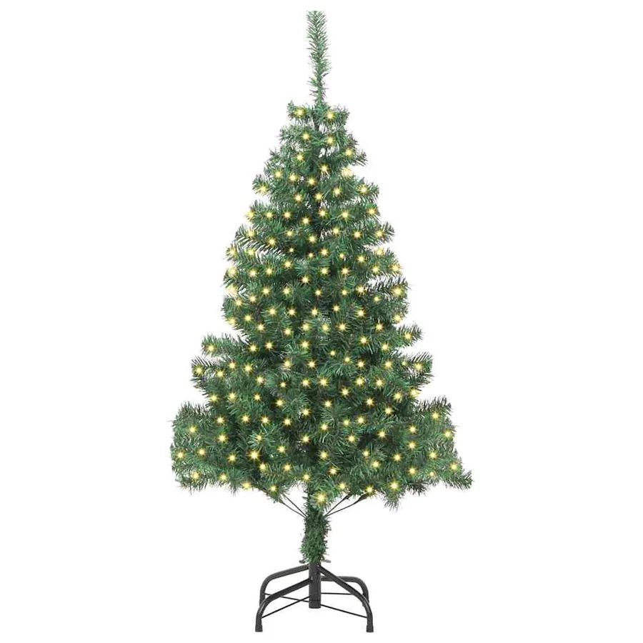 Sapin de Noël avec 300 LED avec support Vert 180 cm PVC - 3