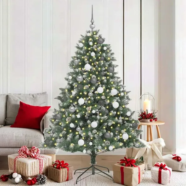 Sapin de Noël artificiel Vert 180 cm PVC, plastique et acier