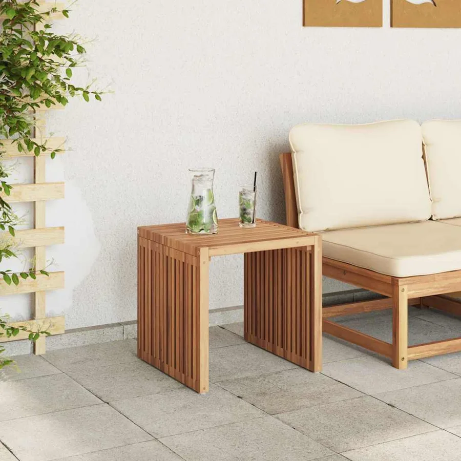 Table d'appoint de jardin Marron 45 x 45,5 x 45,5 cm - 4