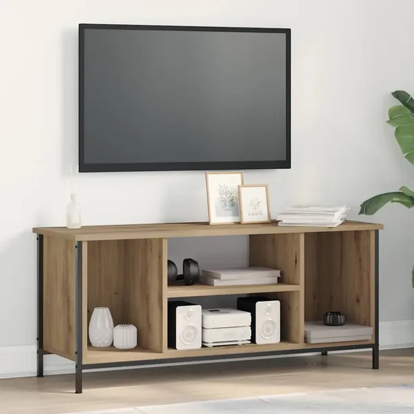 Meuble TV 102 x 35 x 45 cm Chêne artisanal Bois d'ingénierie