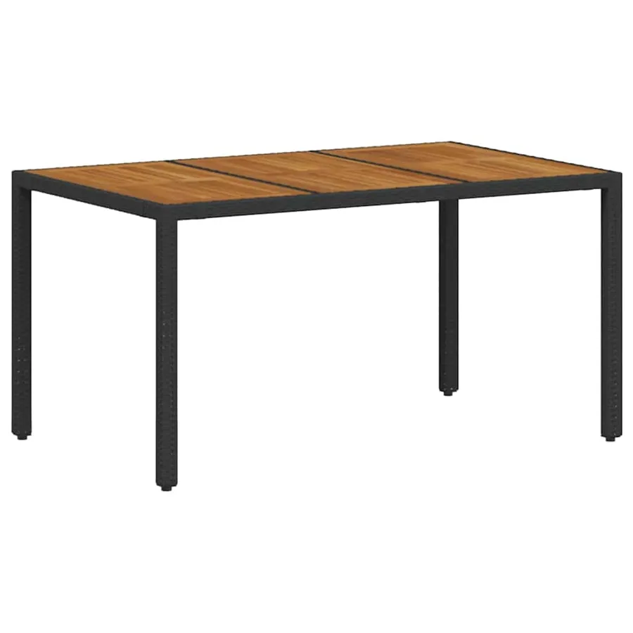Ensemble de salle à manger pour jardin 7 pcs Noir et Marron - 5
