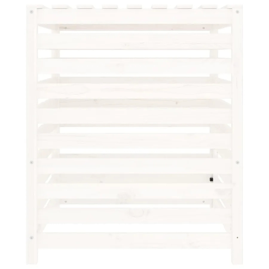Composteur Blanc 82,5x82,5x99,5 cm Bois massif de pin - 7