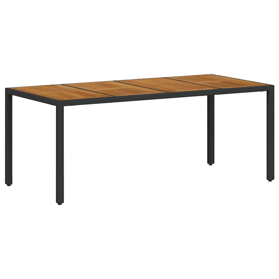 Ensemble de salle à manger pour jardin 7 pcs Noir et Marron - 5