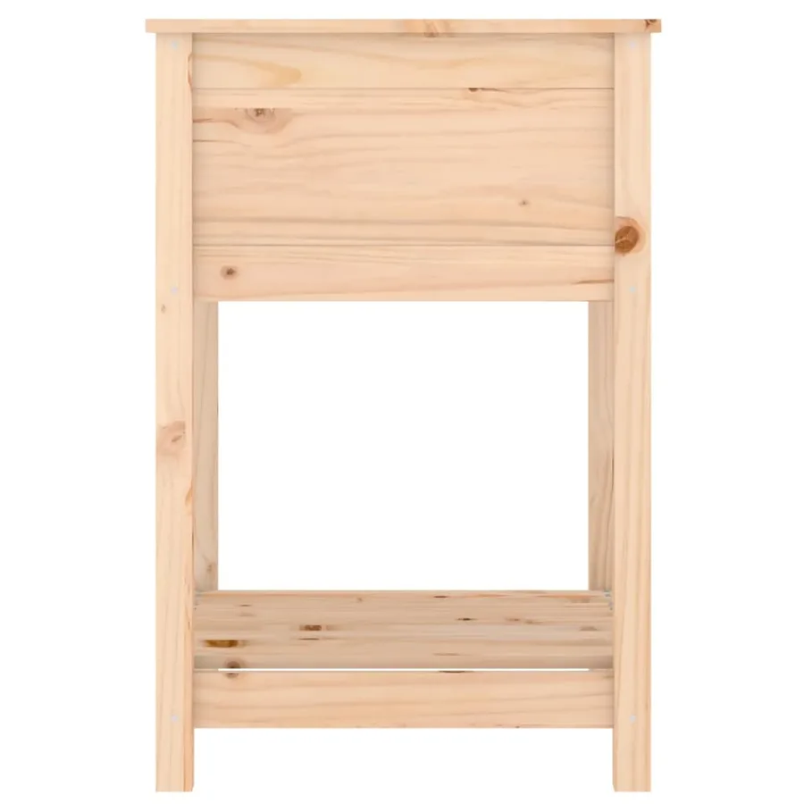 Jardinière avec étagère 54x54x81 cm Bois massif de pin - 6