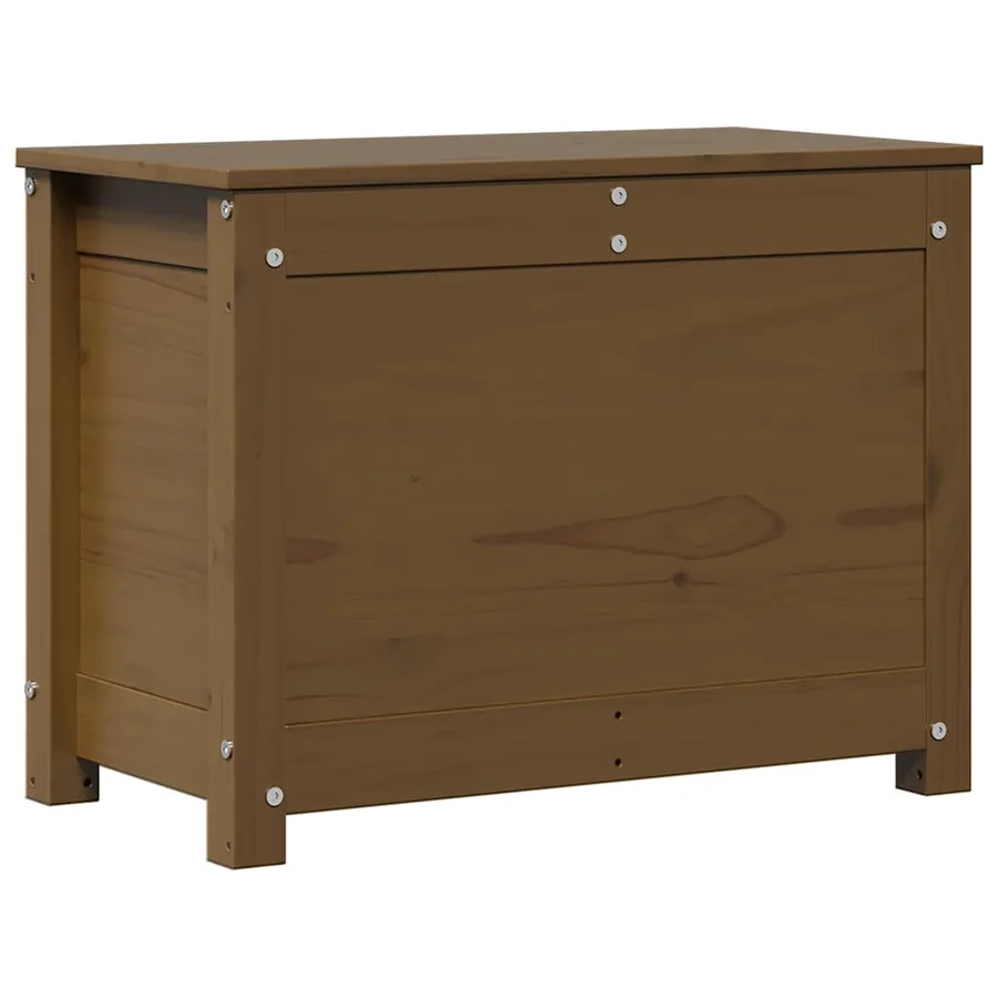 Boîte de rangement Marron miel 60x32x45,5 cm Bois massif de pin - 2