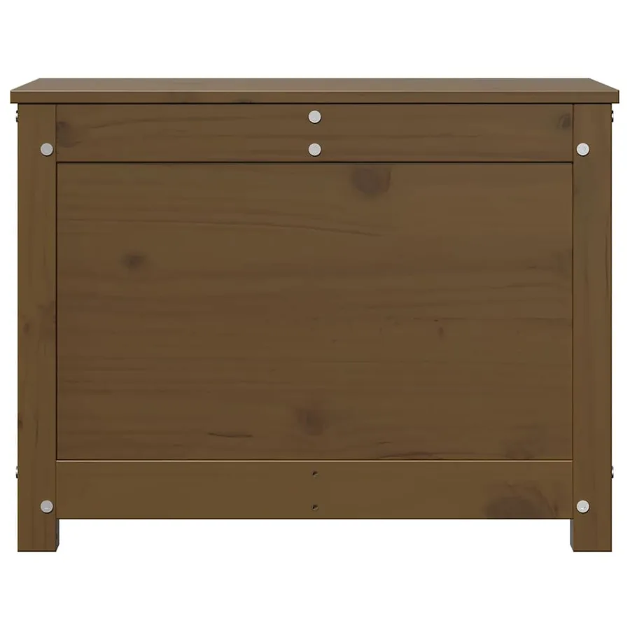 Boîte de rangement Marron miel 60x32x45,5 cm Bois massif de pin - 5