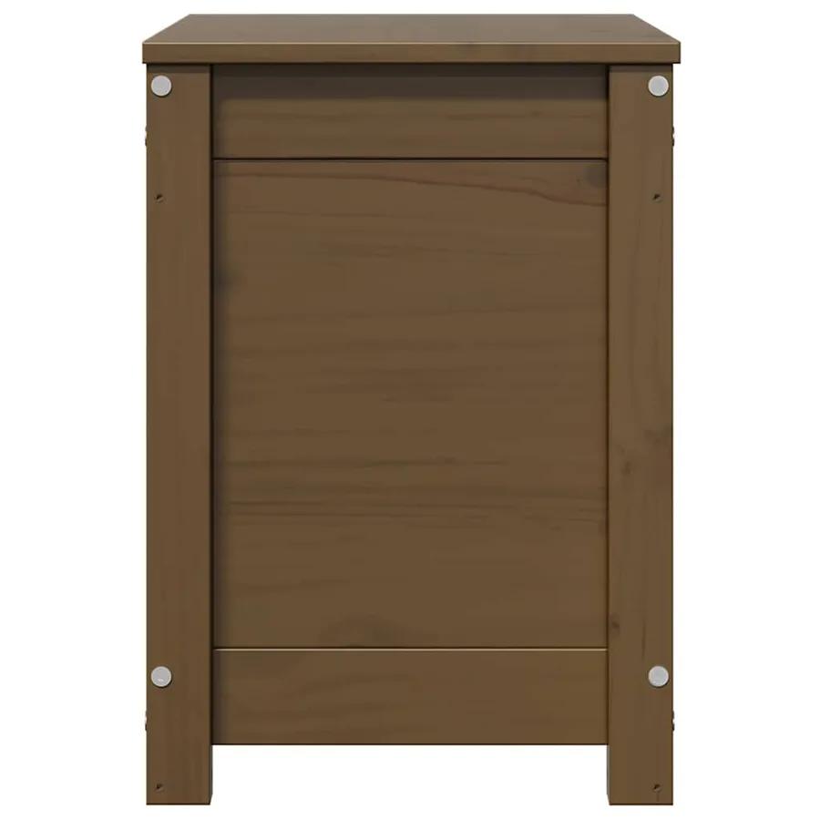 Boîte de rangement Marron miel 60x32x45,5 cm Bois massif de pin - 6