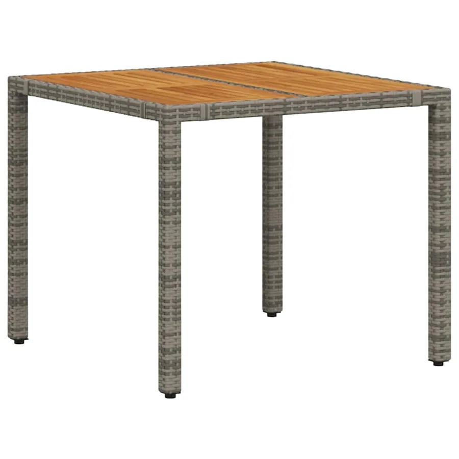Ensemble de salle à manger pour jardin 5 pcs Gris et marron - 5