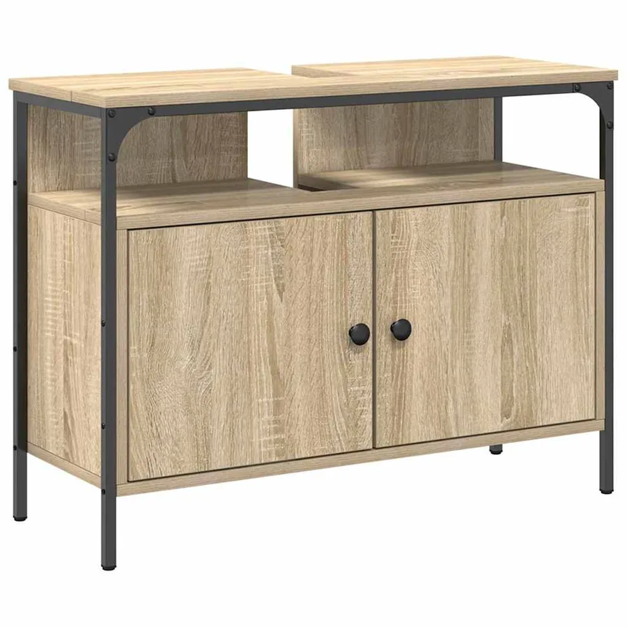 Ensemble de mobilier de salle de bain 4 pcs Chêne Sonoma - 6