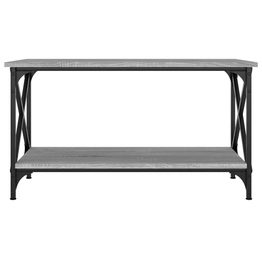 Table basse Sonoma gris 80x45x45 cm Bois d'ingénierie et fer - 4