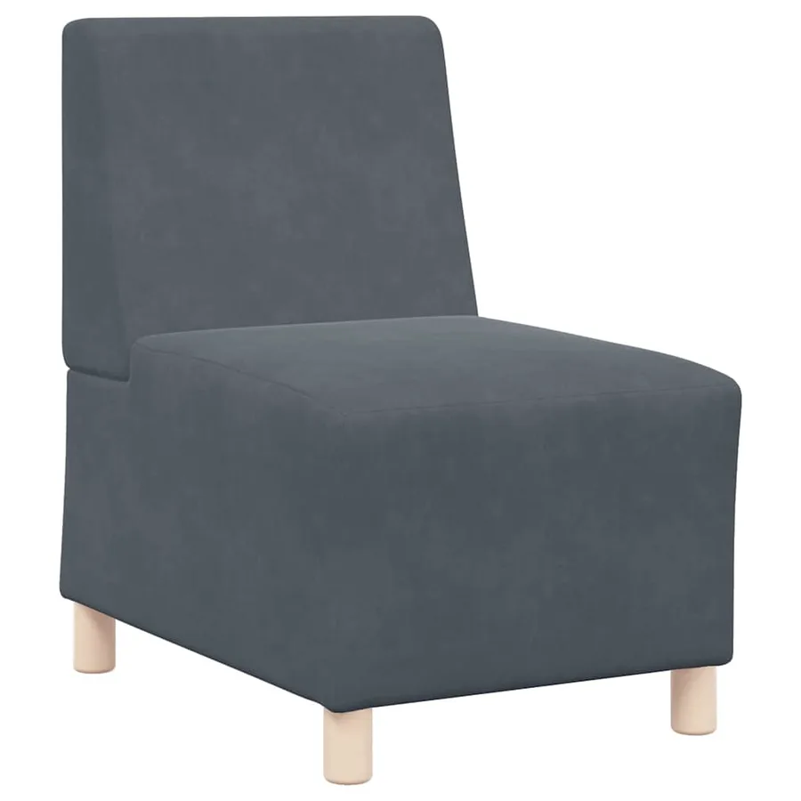 Unité de Sofa Modulaire Sans Accoudoirs 3 pcs Gris foncé - 4