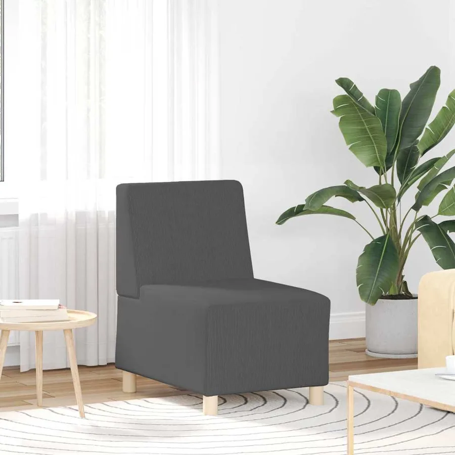 Unité de Sofa Modulaire Sans Accoudoirs 2 pcs Gris foncé - 3