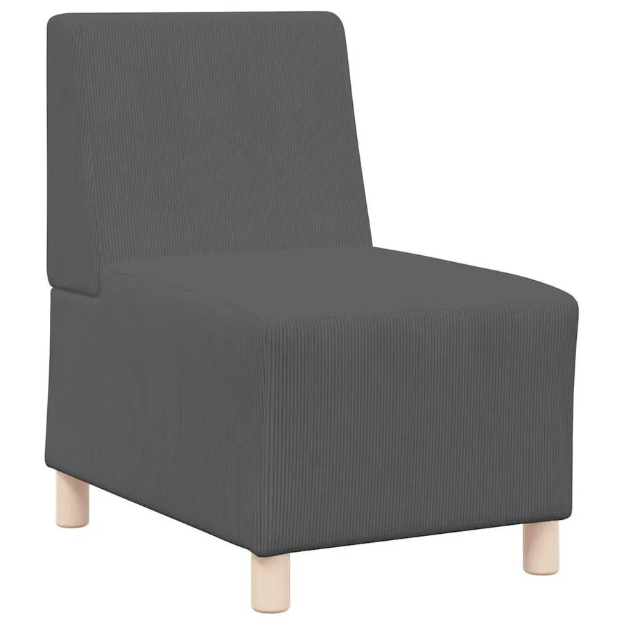 Unité de Sofa Modulaire Sans Accoudoirs 2 pcs Gris foncé - 4