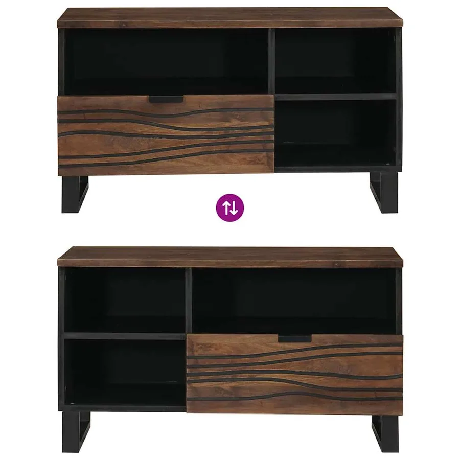 Unites TV avec tiroir Noyer 80 x 33 x 46 cm Bois d'ingénierie - 10