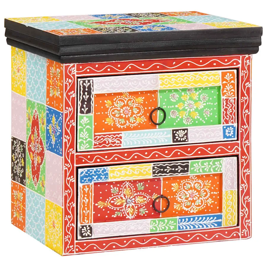 Cabinet de chevet avec tiroir 2 pcs Multicolore 40 x 30 x 40 cm