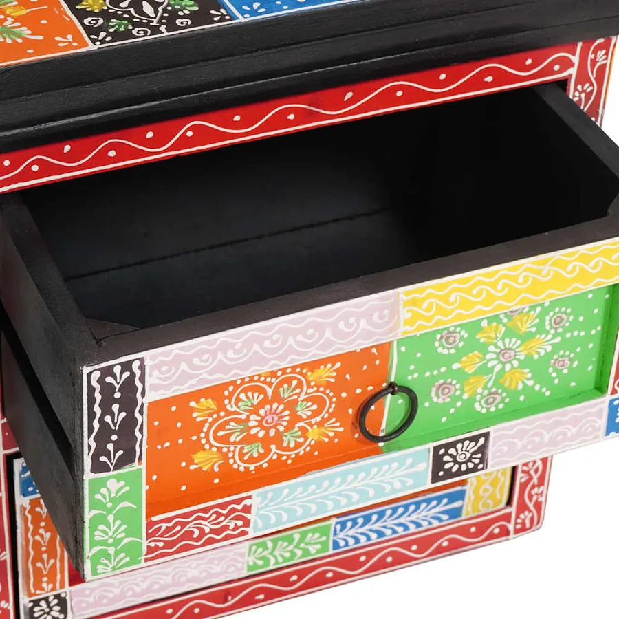 Cabinet de chevet avec tiroir 2 pcs Multicolore 40 x 30 x 40 cm - 7