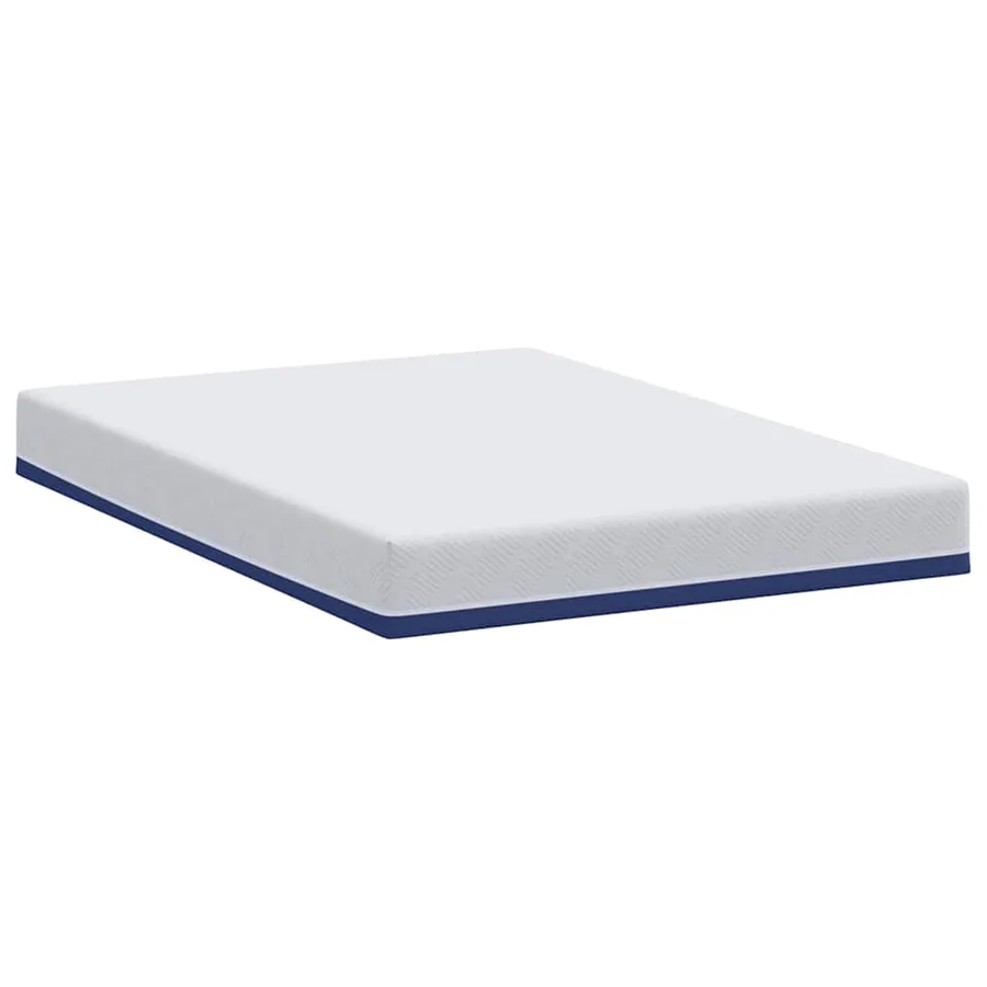 Matelas Blanc et Bleu 140 x 190 cm Tissu jacquard - 6
