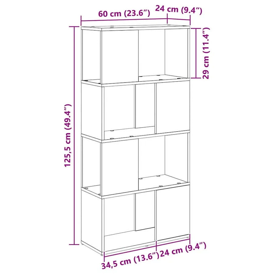 Ensemble meuble TV 60 x 24 x 125,5 cm Marron Bois d'ingénierie - 11