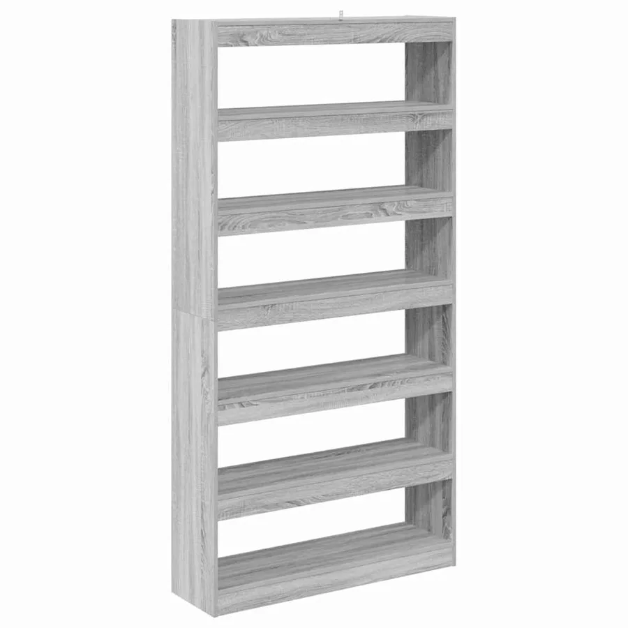 Bibliothèque Gris Sonoma 100 x 30 x 198 cm Bois d'ingénierie - 7