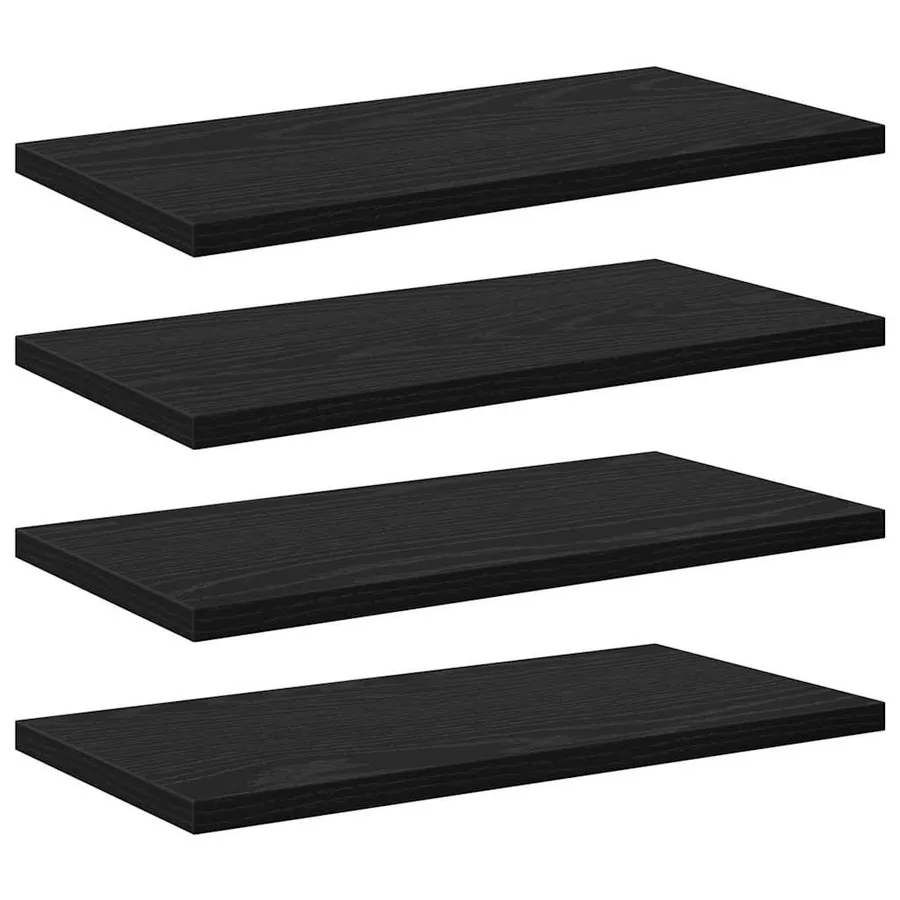 Étagère à livres 4 pcs Noir 40 x 20 x 1,5 cm Bois d'ingénierie - 2