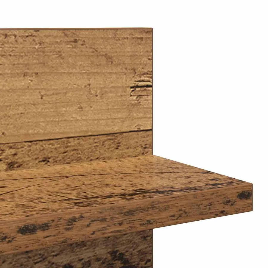 Étagère Murale avec étagère 2 pcs Bois Ancien 80 x 11,5 x 18 cm - 9