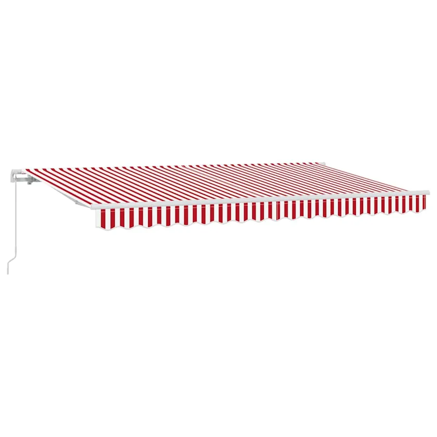 Auvent Rétractable Rouge 400 x 200 cm tissu - 2