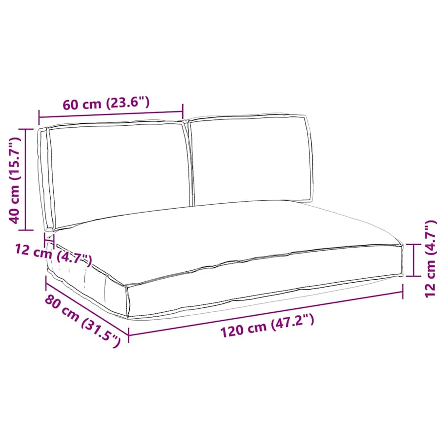 Ensemble de coussins 3 pcs Anthracite Tissu Oxford - 13